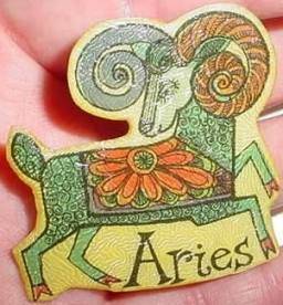 Aries vintage pin