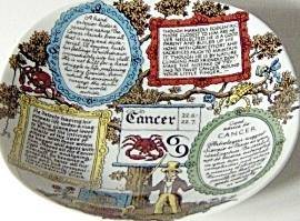 cancer vintage plate