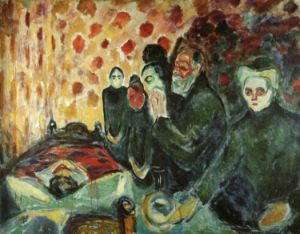 by the deathbed edvard munch