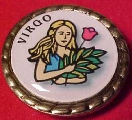 Virgo vintage button