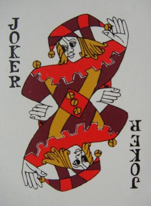 joker playing card vintage