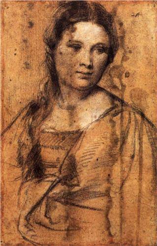 1515 Titian Tiziano Vercelli (Italian painter, 1488-1556) portrait-of-a-young-woman