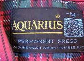 aquarius shirt label plaid vintage