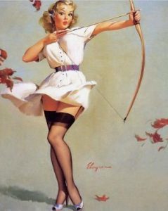 sagittarius vintage woman archer