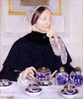 lady at the tea table