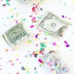 money surprise confetti
