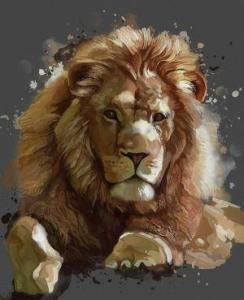 leo lion painted